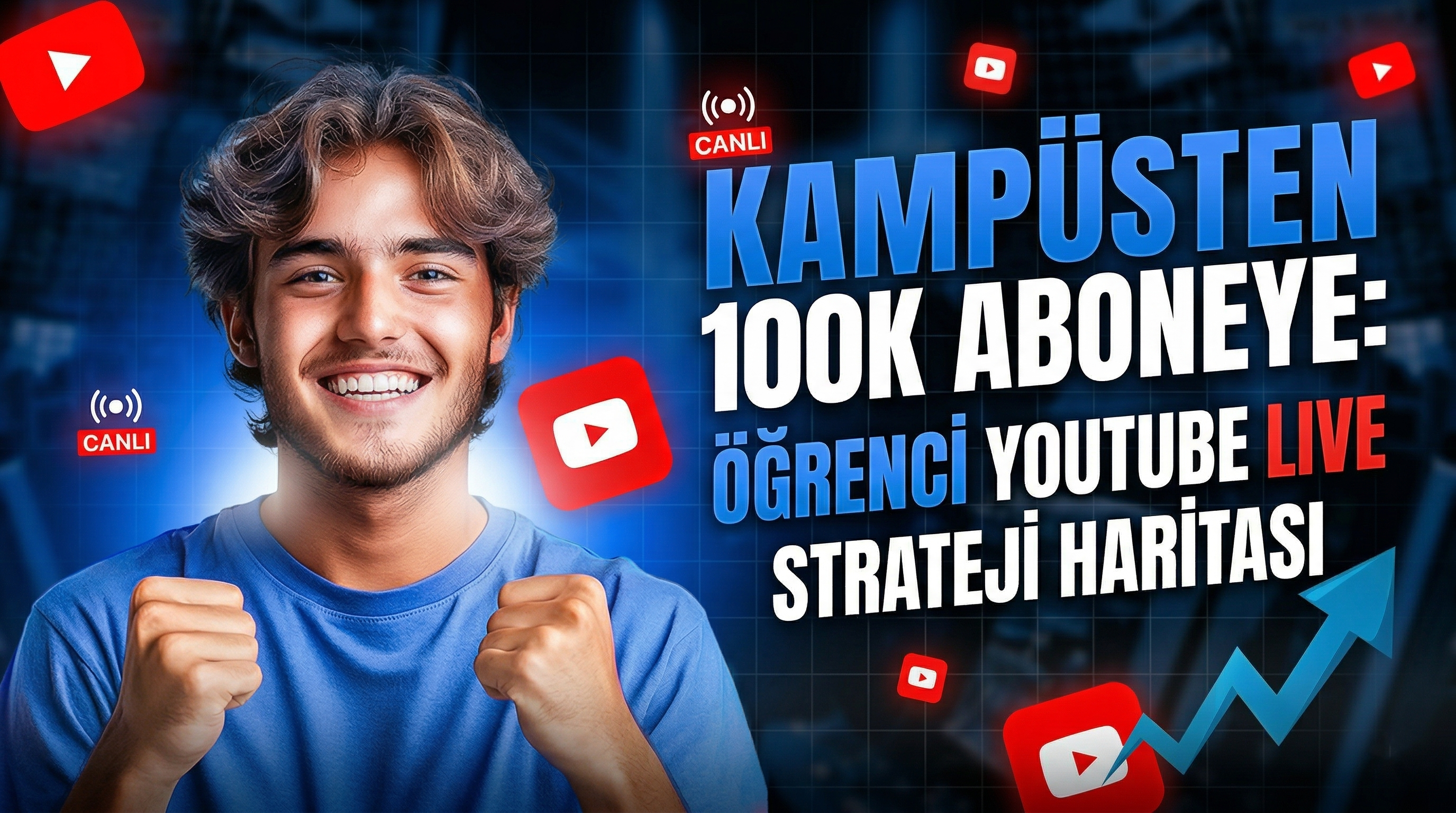 Kampüsten 100K Aboneye: Öğrenci YouTube Live Strateji Haritası